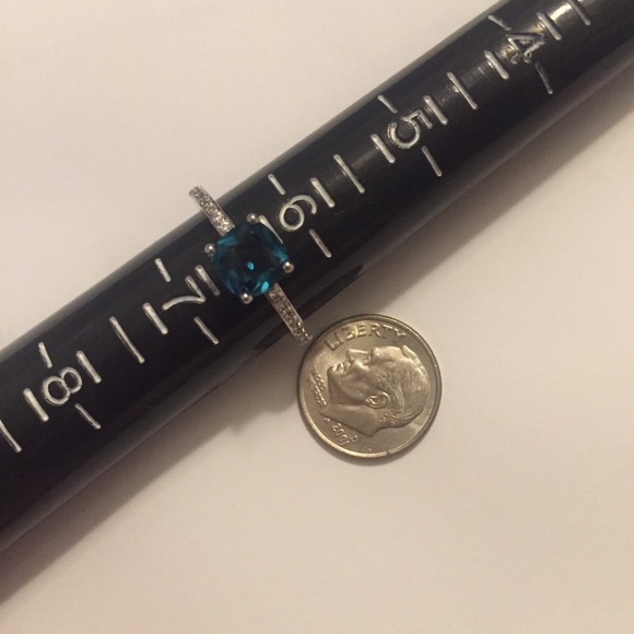 LAST ONE!! Sapphire Blue Silver Ring Size 6.5 - Picture 7 of 8